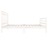 Estrutura de Cama 100x200 cm Madeira Maciça Branco