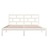 Estrutura de Cama Dupla Pequena 120x190cm Madeira Maciço Branco