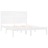 Estrutura de Cama King 150x200 cm Madeira Maciça Branco