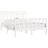 Estrutura de Cama King 150x200 cm Pinho Maciço Branco