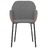 Cadeiras de Jantar 2 pcs Tecido/couro Artificial Cinzento-claro