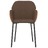 Cadeiras de Jantar 2 pcs Tecido/couro Artificial Castanho