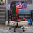 Cadeira Gaming Massagens Couro Artificial Preto e Vermelho