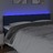 Cabeceira de Cama C/ Luzes LED Tecido 160x5x78/88 cm Azul