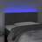 Cabeceira de Cama C/ Luzes LED Veludo 90x5x78/88cm Cinza-escuro