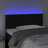 Cabeceira de Cama C/ Luzes LED Veludo 90x5x78/88 cm Preto