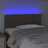Cabeceira Cama Luzes LED Tecido 80x5x78/88cm Cinza-acastanhado
