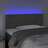Cabeceira de Cama C/luzes LED Veludo 100x5x78/88cm Cinza-escuro