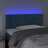 Cabeceira de Cama C/ Luzes LED Veludo 90x5x78/88 cm Azul-escuro