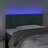 Cabeceira de Cama C/ Luzes LED Veludo 90x5x78/88cm Verde-escuro