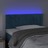 Cabeceira de Cama C/ Luzes LED Veludo 100x5x78/88cm Azul-escuro