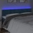 Cabeceira de Cama C/ Luzes LED Veludo 160x5x78/88cm Azul-escuro