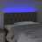 Cabeceira Cama Luzes LED Tecido 90x7x78/88cm Cinza-acastanhado