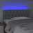 Cabeceira de Cama C/ Luzes LED Tecido 100x7x78/88cm Cinza-claro