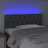 Cabeceira Cama C/ Luzes LED Tecido 100x7x78/88cm Cinza-escuro
