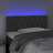 Cabeceira de Cama C/ Luzes LED Veludo 90x7x78/88cm Cinza-escuro