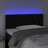 Cabeceira de Cama C/ Luzes LED Veludo 90x7x78/88 cm Preto