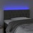 Cabeceira de Cama C/luzes LED Veludo 100x7x78/88cm Cinza-escuro