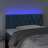 Cabeceira de Cama C/ Luzes LED Veludo 100x7x78/88cm Azul-escuro