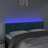 Cabeceira de Cama C/ Luzes LED Veludo 160x7x78/88cm Azul-escuro