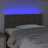Cabeceira Cama Luzes LED Tecido 90x5x78/88cm Cinza-acastanhado