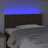 Cabeceira de Cama C/ Luzes LED Tecido 100x5x78/88 cm Castanho