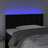 Cabeceira de Cama C/ Luzes LED Veludo 80x5x78/88 cm Preto