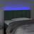 Cabeceira de Cama C/ Luzes LED Veludo 80x5x78/88cm Verde-escuro