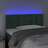 Cabeceira de Cama C/luzes LED Veludo 100x5x78/88cm Verde-escuro