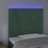 Cabeceira de Cama C/ LED Veludo 90x5x118/128 cm Verde-escuro