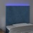 Cabeceira Cama C/ Luzes LED Veludo 90x5x118/128cm Azul-escuro