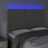 Cabeceira Cama C/ Luzes LED Veludo 144x5x118/128cm Cinza-claro