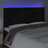 Cabeceira de Cama C/ Luzes LED Veludo 160x5x118/128 cm Preto