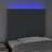 Cabeceira de Cama C/ LED Tecido 80x5x118/128 cm Cinza-escuro