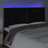 Cabeceira de Cama C/ Luzes LED Veludo 200x5x118/128 cm Preto