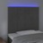 Cabeceira de Cama C/ LED Veludo 100x5x118/128 cm Cinza-escuro