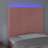 Cabeceira de Cama C/ Luzes LED Veludo 100x5x118/128 cm Rosa