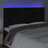 Cabeceira de Cama C/ Luzes LED Veludo 180x5x118/128 cm Preto