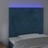 Cabeceira Cama C/ Luzes LED Veludo 80x5x118/128cm Azul-escuro