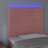 Cabeceira de Cama C/ Luzes LED Veludo 90x5x118/128 cm Rosa