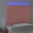 Cabeceira de Cama C/ Luzes LED Veludo 100x5x118/128 cm Rosa