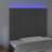 Cabeceira de Cama C/ LED Veludo 90x5x118/128 cm Cinza-escuro