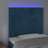 Cabeceira Cama C/ Luzes LED Veludo 100x5x118/128cm Azul-escuro
