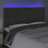 Cabeceira de Cama C/ LED Veludo 200x5x118/128 cm Cinza-escuro