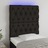 Cabeceira de Cama C/ Luzes LED Tecido 80x7x118/128 cm Preto