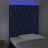 Cabeceira de Cama C/ Luzes LED Tecido 80x7x118/128 cm Azul