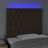 Cabeceira de Cama C/ Luzes LED Tecido 90x7x118/128 cm Castanho