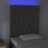 Cabeceira de Cama C/ LED Veludo 80x7x118/128 cm Cinza-escuro