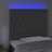 Cabeceira de Cama C/ LED Veludo 90x7x118/128 cm Cinza-escuro