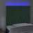Cabeceira de Cama C/ LED Veludo 100x7x118/128 cm Verde-escuro